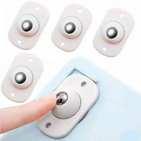Furniture Moving Wheel Stainless Steel Mini Swivel Wheels With 360 Degree Rotation For Bins Storage Box(pack Of 4pcs)