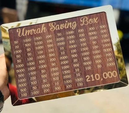 Umrah Saving Box - Saving Box - Box For Umrah Saving | Umrah Saving Box - Best Quality Umrah Saving Box - 210,000 Umrah Saving Box ( Random Design )