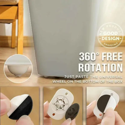 Furniture Moving Wheel Stainless Steel Mini Swivel Wheels With 360 Degree Rotation For Bins Storage Box(pack Of 4pcs)