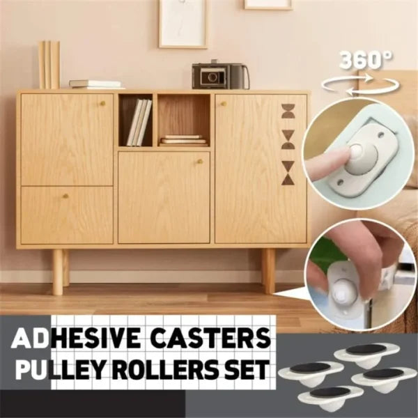 Furniture Moving Wheel Stainless Steel Mini Swivel Wheels With 360 Degree Rotation For Bins Storage Box(pack Of 4pcs)