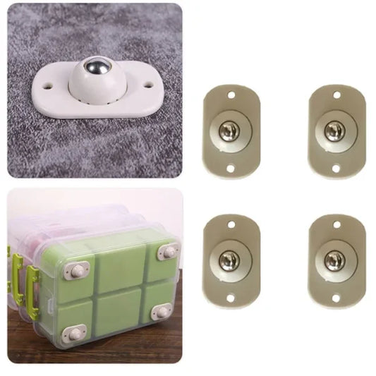 Furniture Moving Wheel Stainless Steel Mini Swivel Wheels With 360 Degree Rotation For Bins Storage Box(pack Of 4pcs)