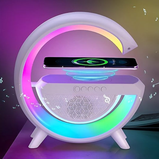 G Shaped Rgb Light Table Lamp With Wireless Charge