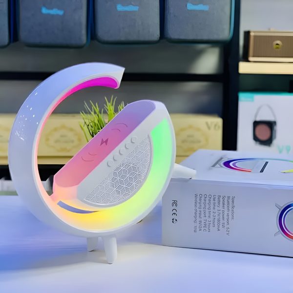 G Shaped Rgb Light Table Lamp With Wireless Charge