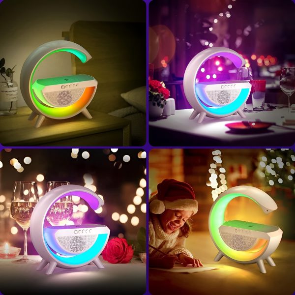 G Shaped Rgb Light Table Lamp With Wireless Charge