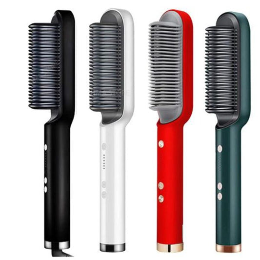Hair Straightening & Curling Comb/brush – Dual-purpose Professional Hair Styler, Non-damaging Splint, | 2 In 1 Hair Straightener | ( Random Color )