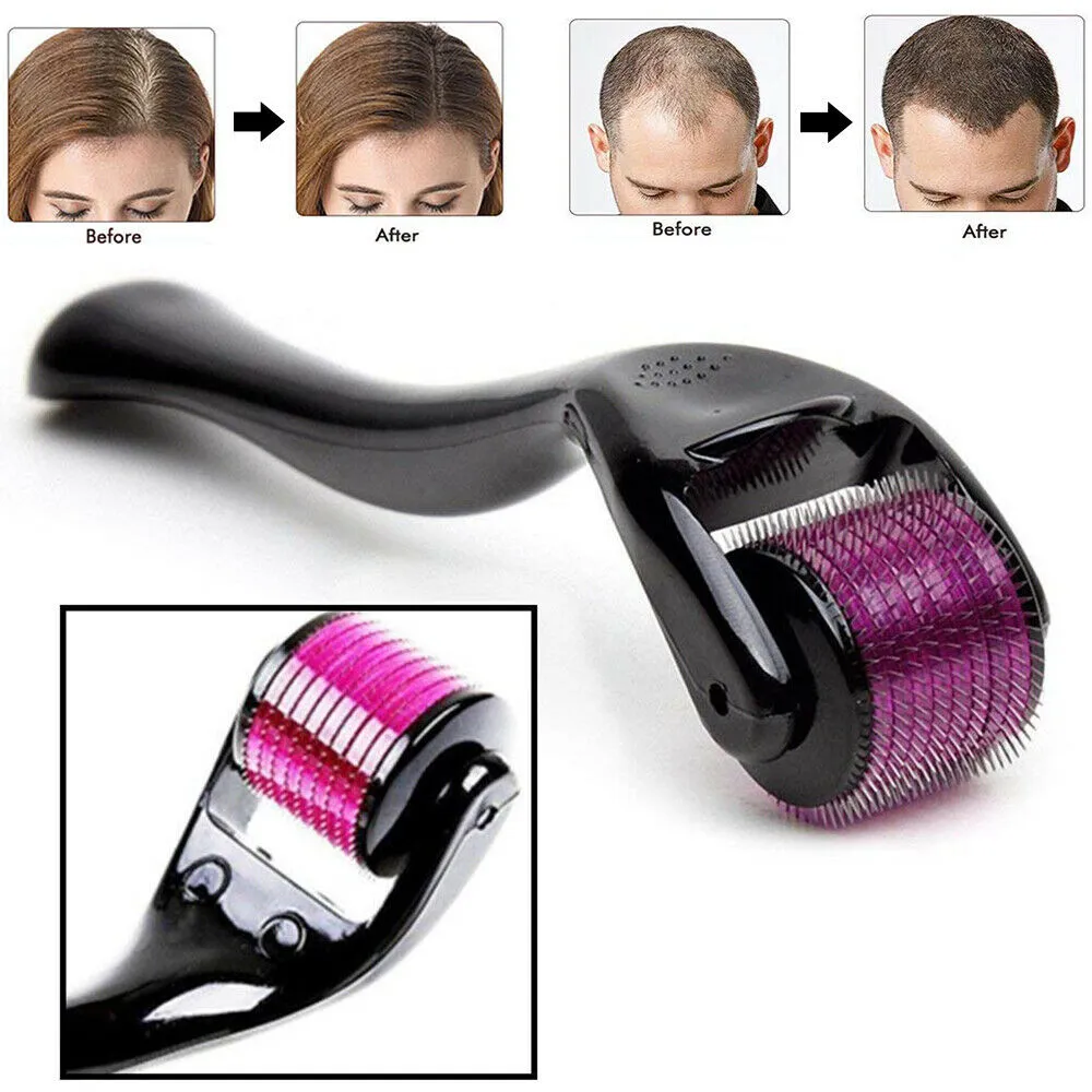Derma Roller Facial & Hair Therapy Microneedle Hair Regrowth Beard Growth Anti Hair Loss Treatment Thinning