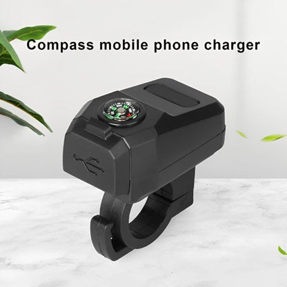 MotoCharge Pro – USB Charger with Compass (Waterproof, 36–105V)