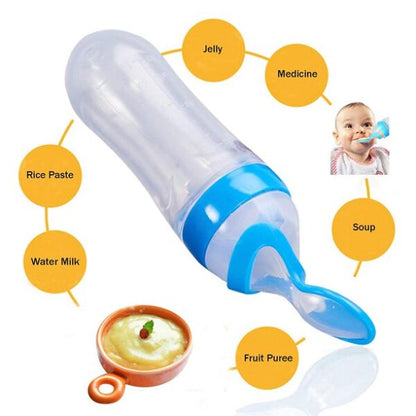 Silicone Bottle Feeding Baby Spoon Feeder